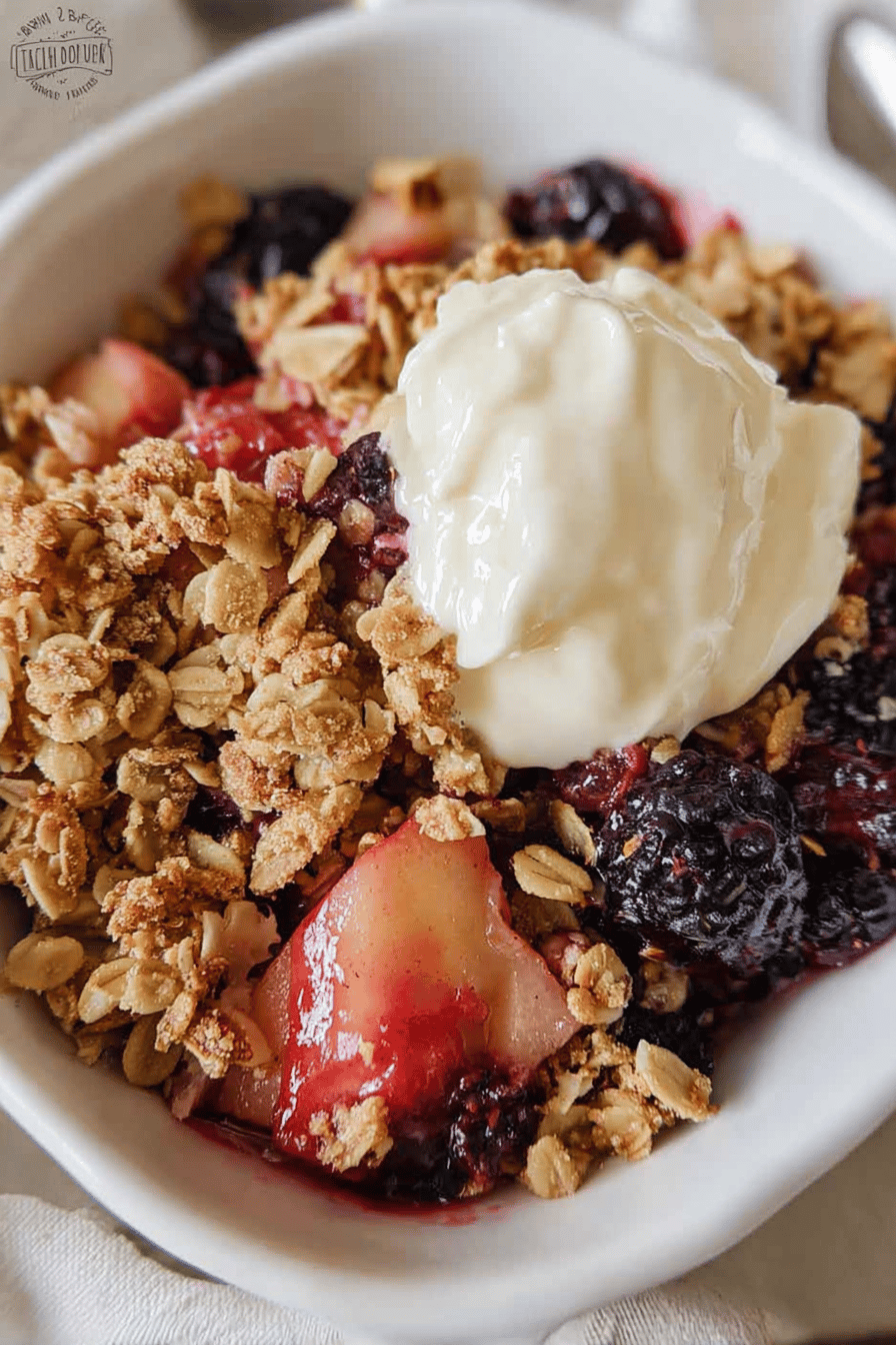 Healthy Baked Berry Crisp Recipe With Wholesome Ingredients 7 Berry Breakfast Crisp