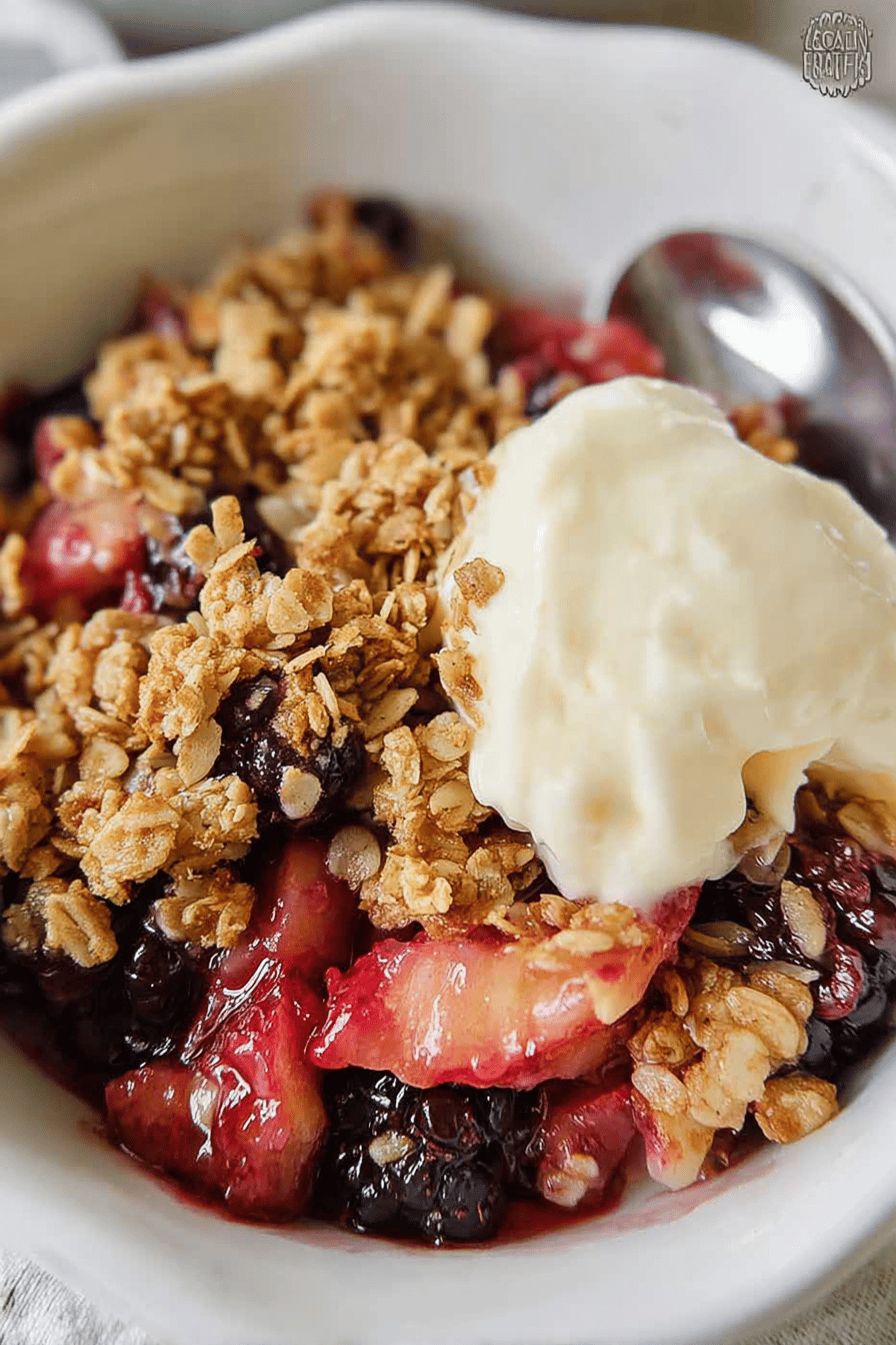 Healthy Baked Berry Crisp Recipe With Wholesome Ingredients 6 Berry Breakfast Crisp