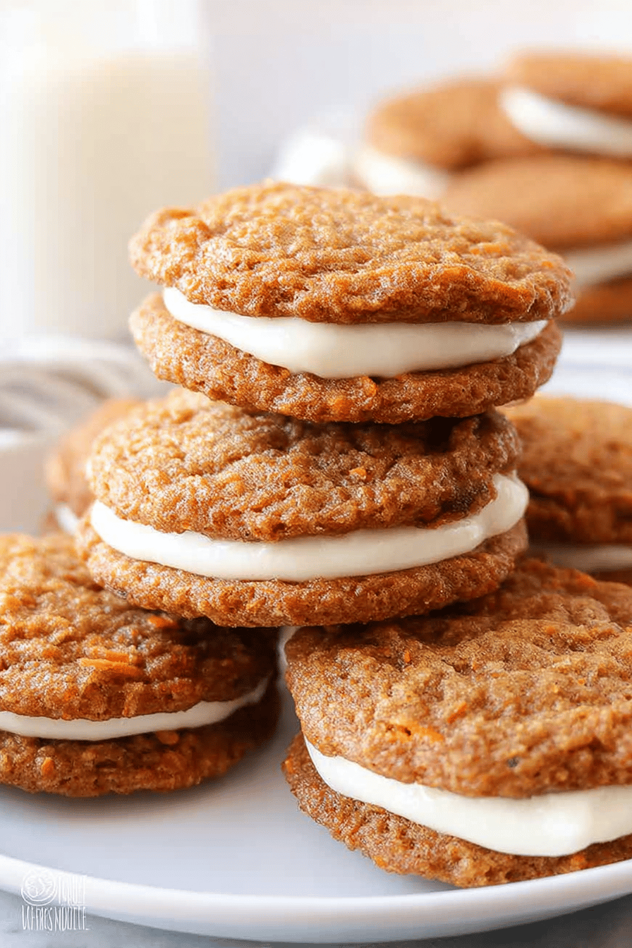 Carrot Cake Sandwich Cookies