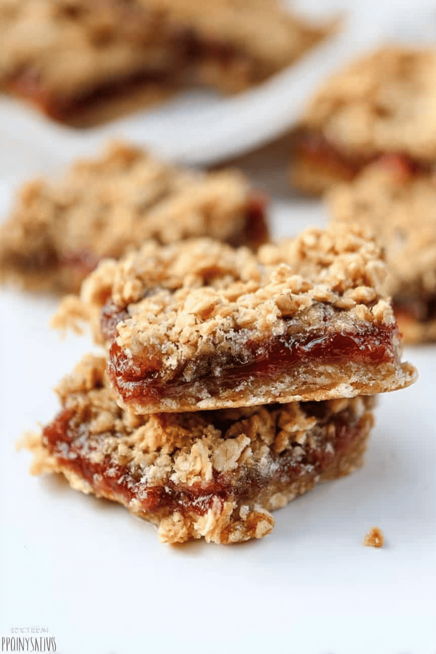 Jam Filled Oatmeal Bars