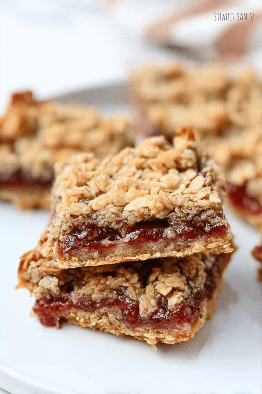 Jam Filled Oatmeal Bars