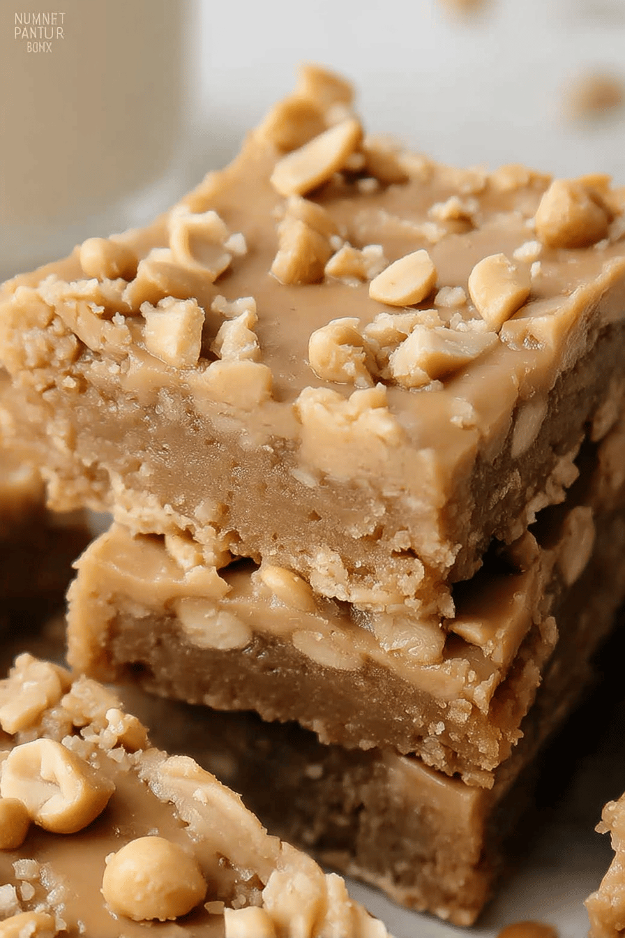 Frosted Maple Peanut Butter Bars Recipe With Creamy Peanut Butter Topping 6 Maple Peanut Butter Bars