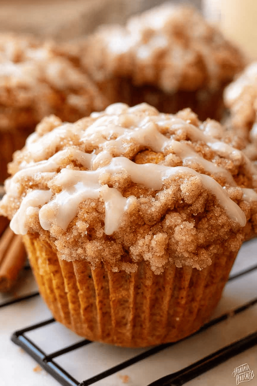 Pumpkin Crumb Cake Muffins Recipe With Spiced Topping 6 Pumpkin Crumb Muffins