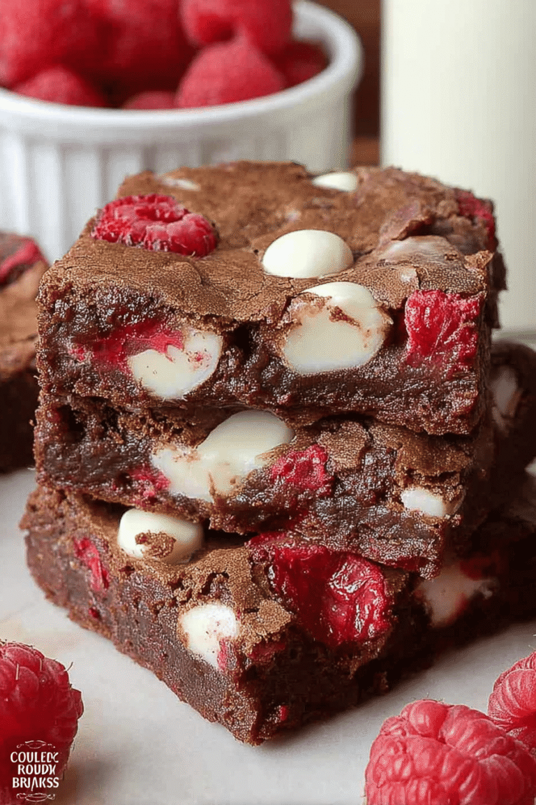 Raspberry White Chocolate Brownies 80.Png