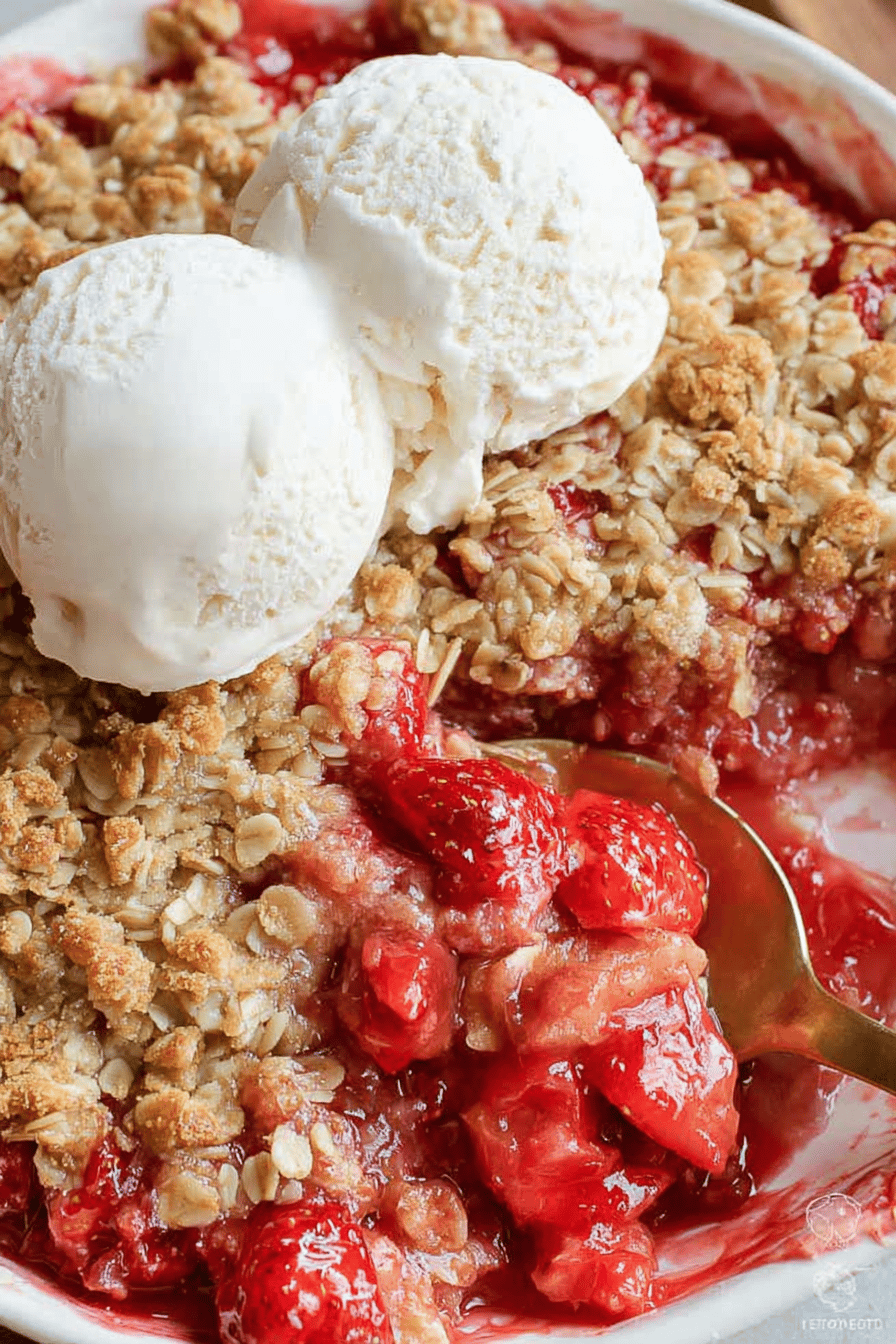 Strawberry Crisp Recipe With Fresh Berries And Crunchy Topping 7 Strawberry Crisp