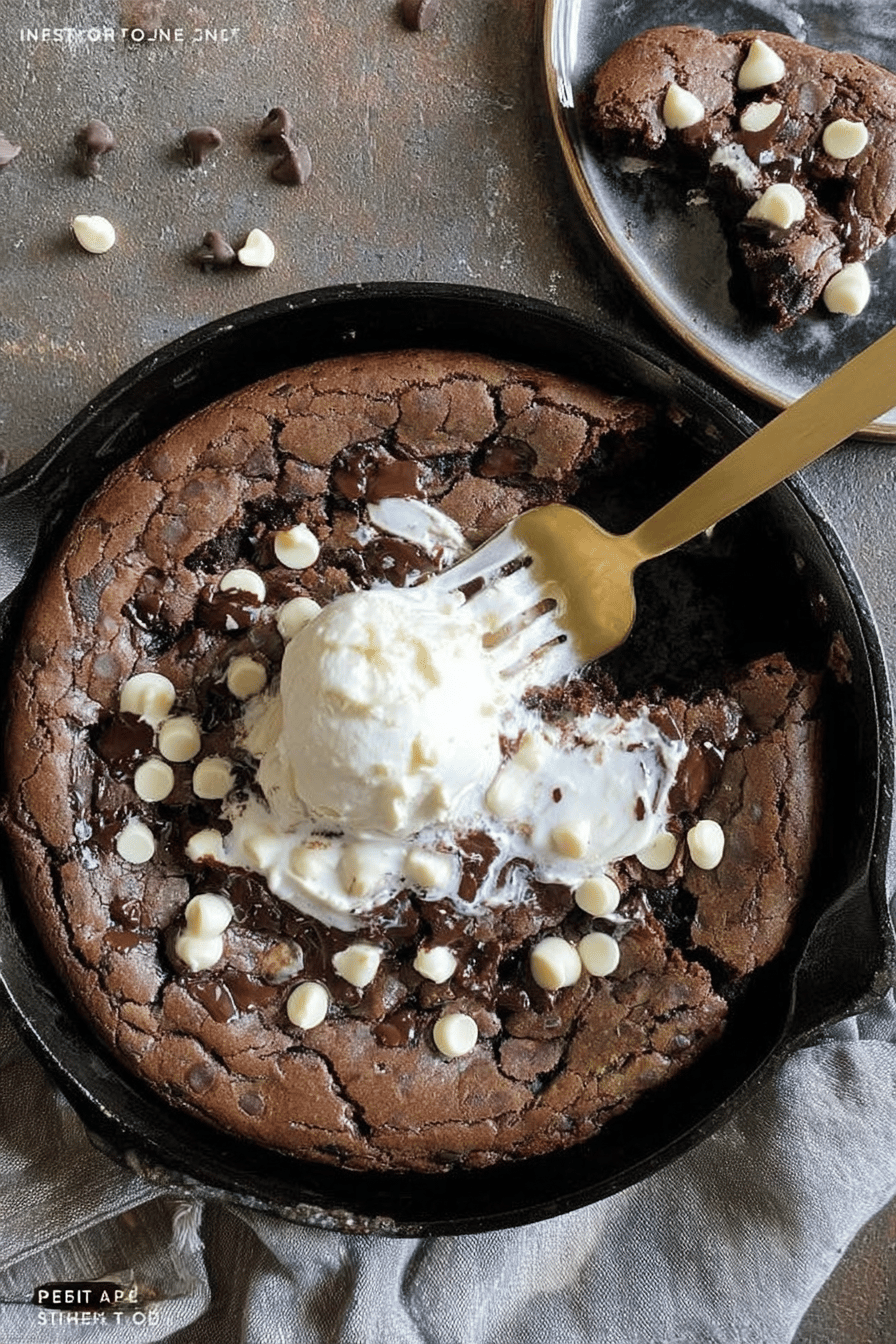Triple Chocolate Skillet Cookie Recipe For Rich, Gooey Dessert 7 Triple Chocolate Skillet Cookie