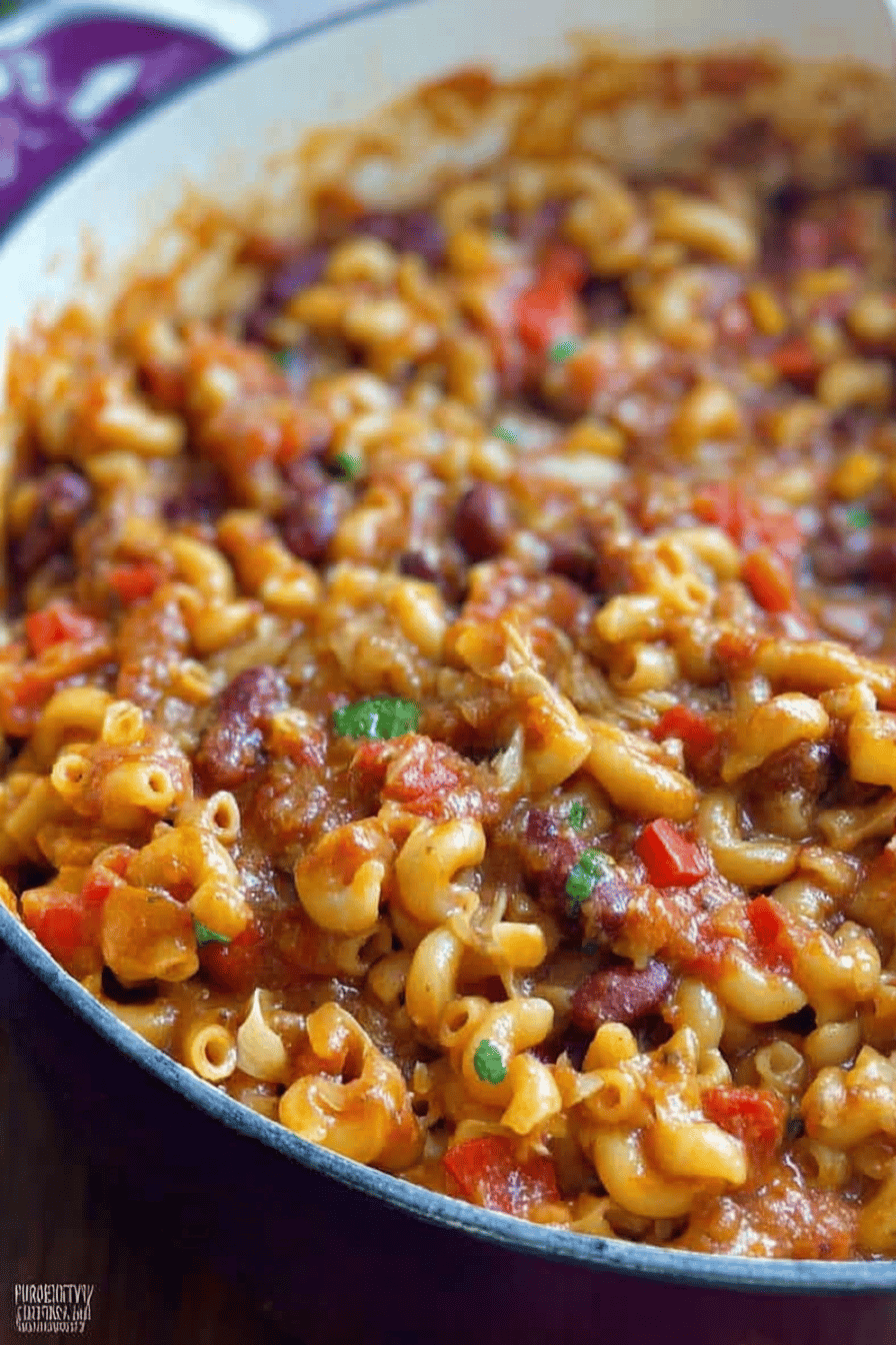 One Pot Cheesy Vegetarian Chili Mac Recipe For Easy Comfort Food 7 Vegetarian Chili Mac And Cheese