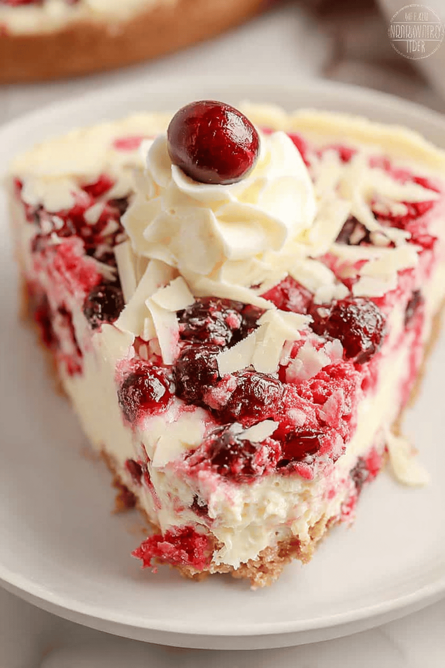 Christmas Cheesecake With Cranberry Jam And White Chocolate Mousse 7 White Chocolate Cranberry Cheesecake