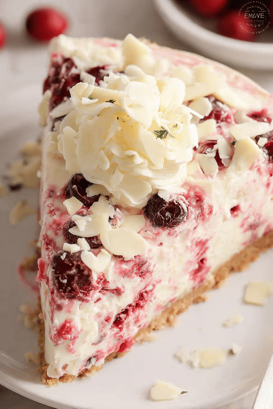Christmas Cheesecake With Cranberry Jam And White Chocolate Mousse 6 White Chocolate Cranberry Cheesecake
