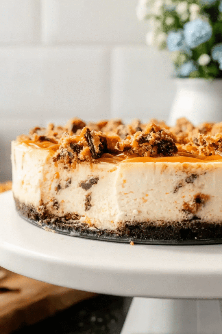 Butterfinger Cheesecake Caramel Drizzle 83.Png