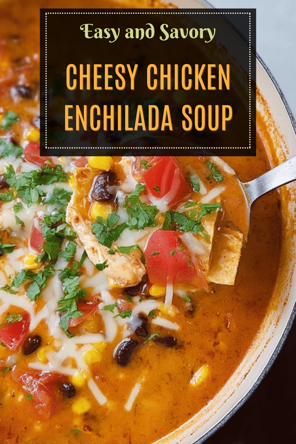 Cheesy Chicken Enchilada Soup