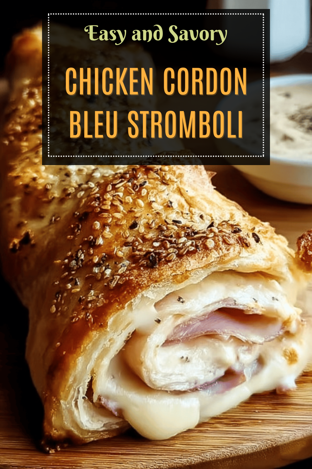 Chicken Cordon Bleu Stromboli