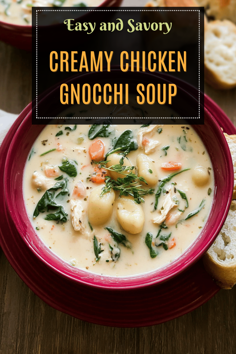 Chicken Gnocchi Soup Recipe With Creamy Garlic And Herb Broth 7 Creamy Chicken Gnocchi Soup