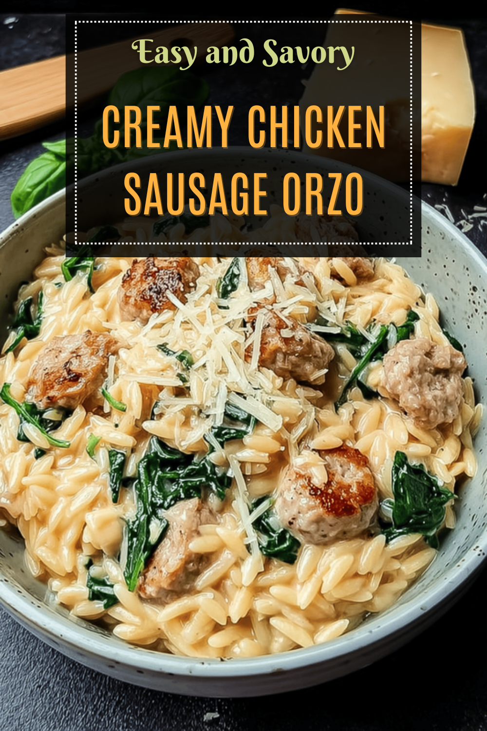 One Pan Creamy Tomato Orzo With Chicken Sausage Recipe 7 Creamy Chicken Sausage Orzo
