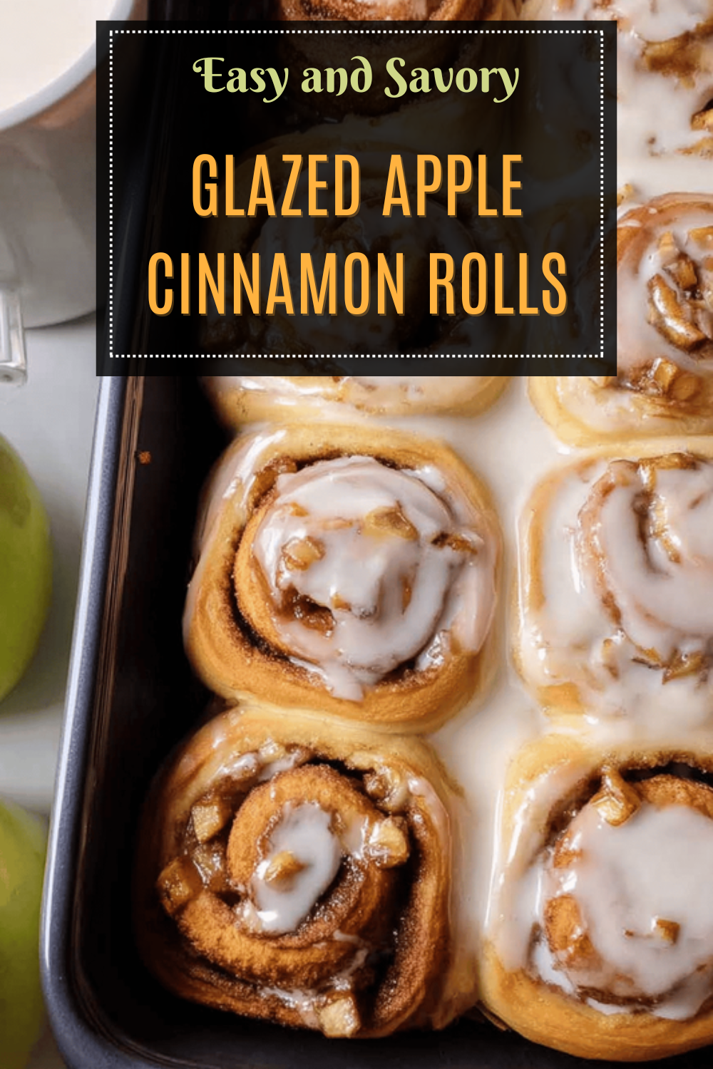 Glazed Apple Cinnamon Rolls