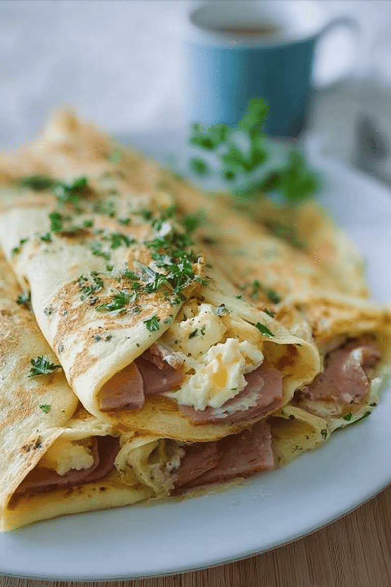 Herbed Crepes With Eggs Swiss And Ham 29.Png