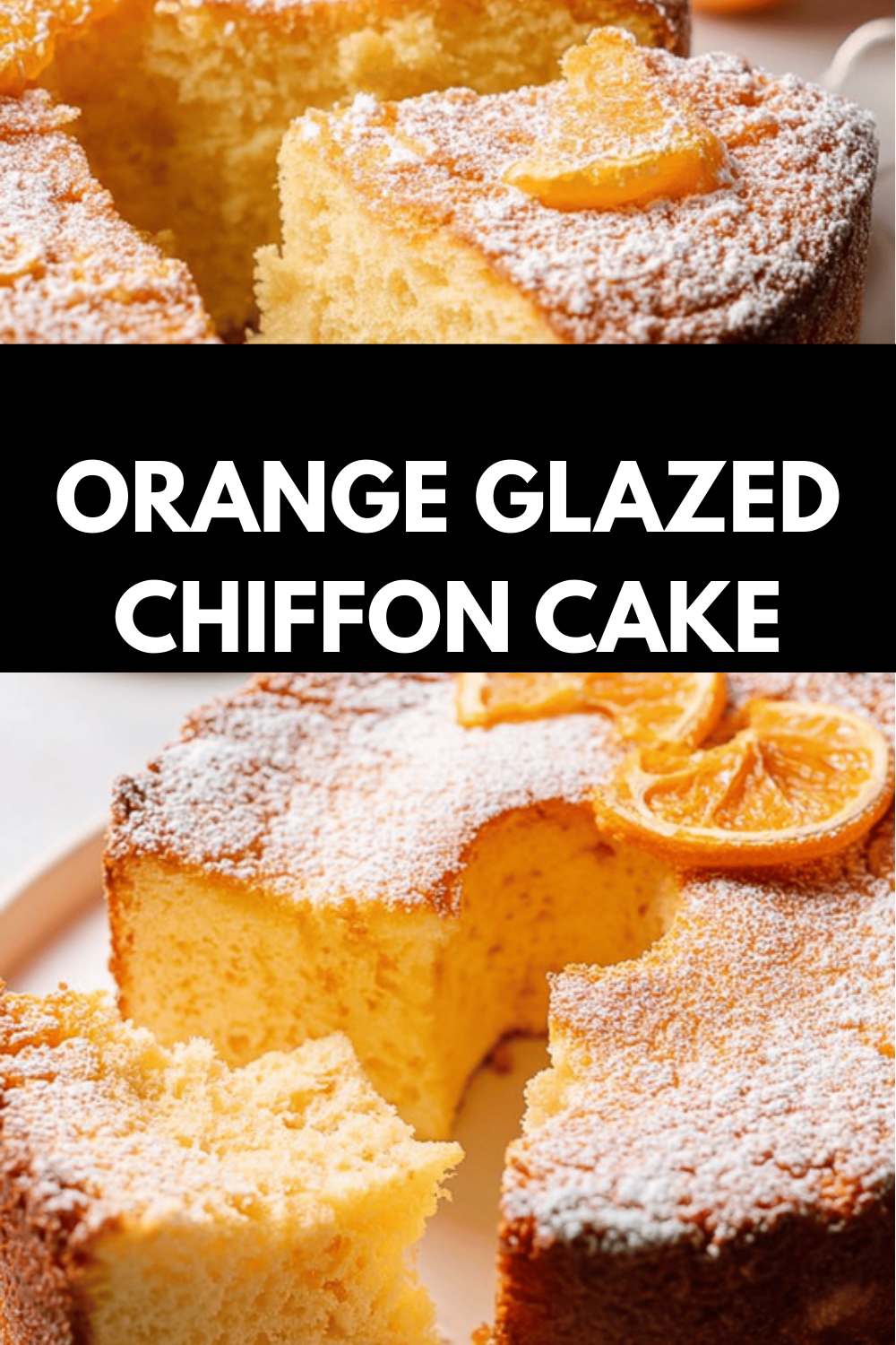 Orange Glazed Chiffon Cake