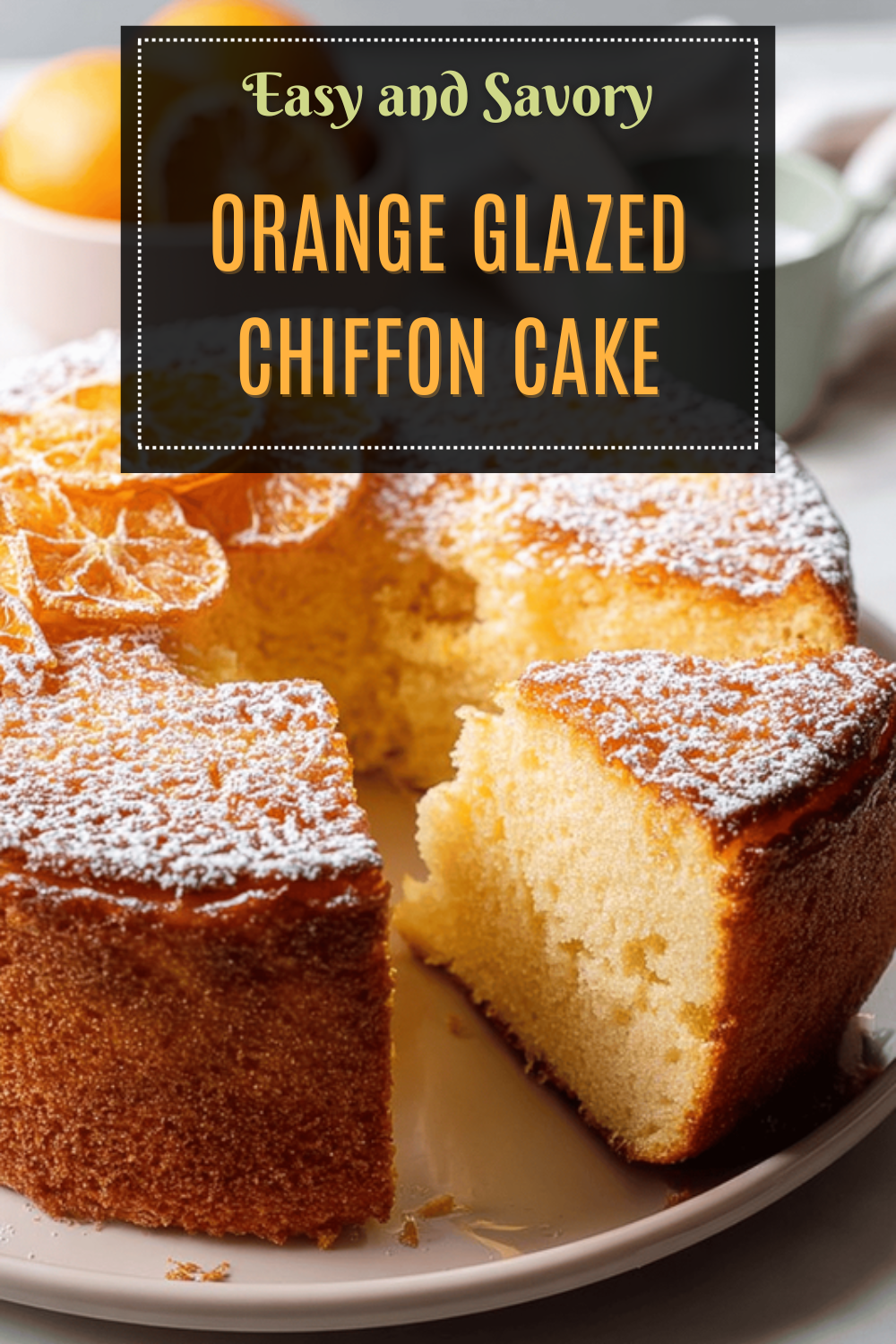 Orange Glazed Chiffon Cake