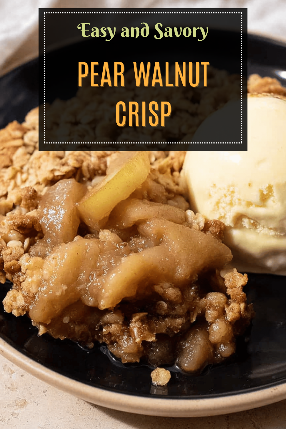 Pear Walnut Crisp Recipe With A Crunchy Nut Topping 7 Pear Walnut Crisp