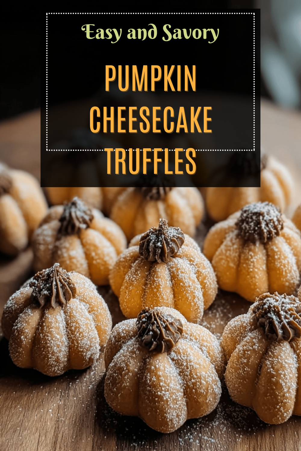 Pumpkin Cheesecake Truffles