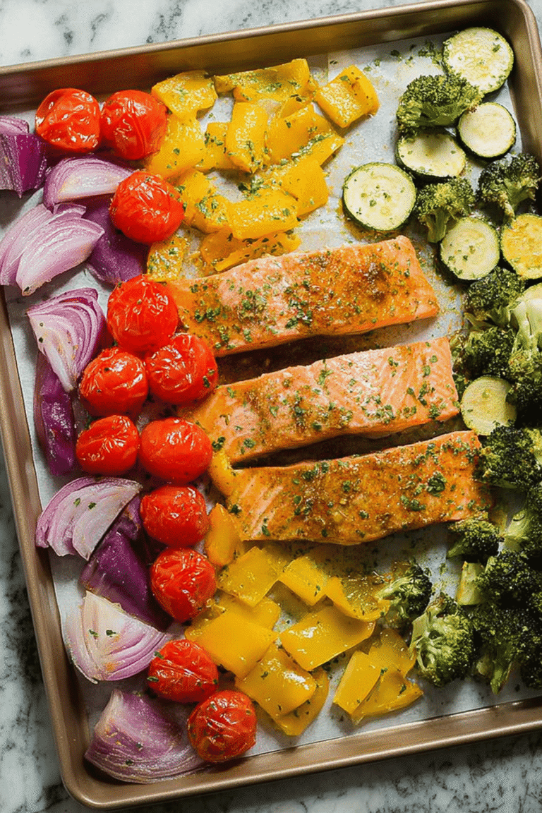Sheet Pan Honey Mustard Salmon Rainbow Veggies 19.Png