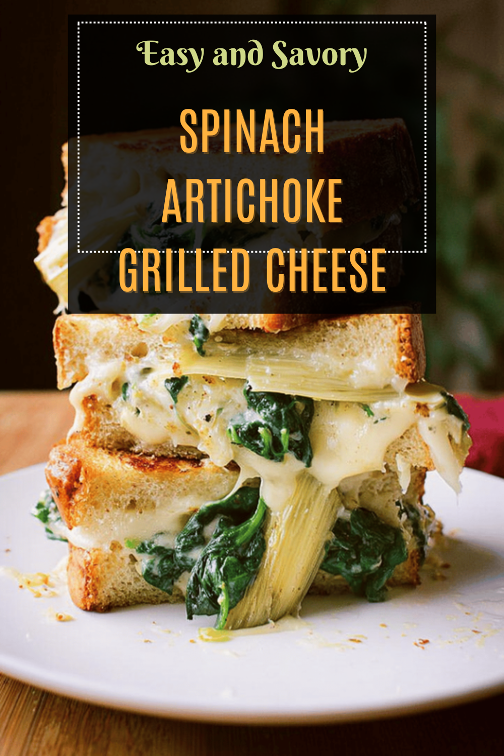 Spinach Artichoke Grilled Cheese