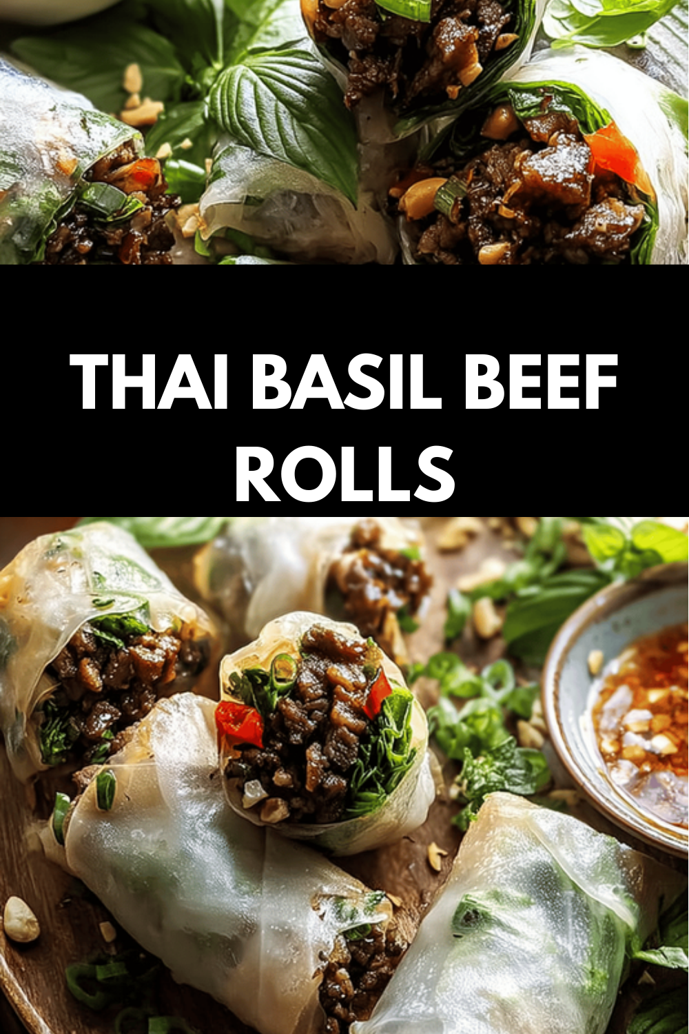 Thai Basil Beef Rolls