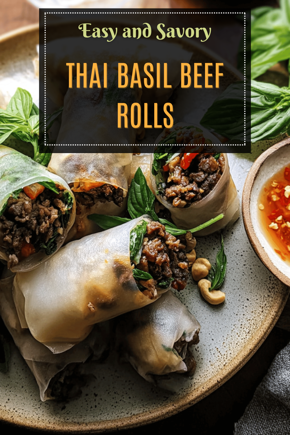 Thai Basil Beef Rolls