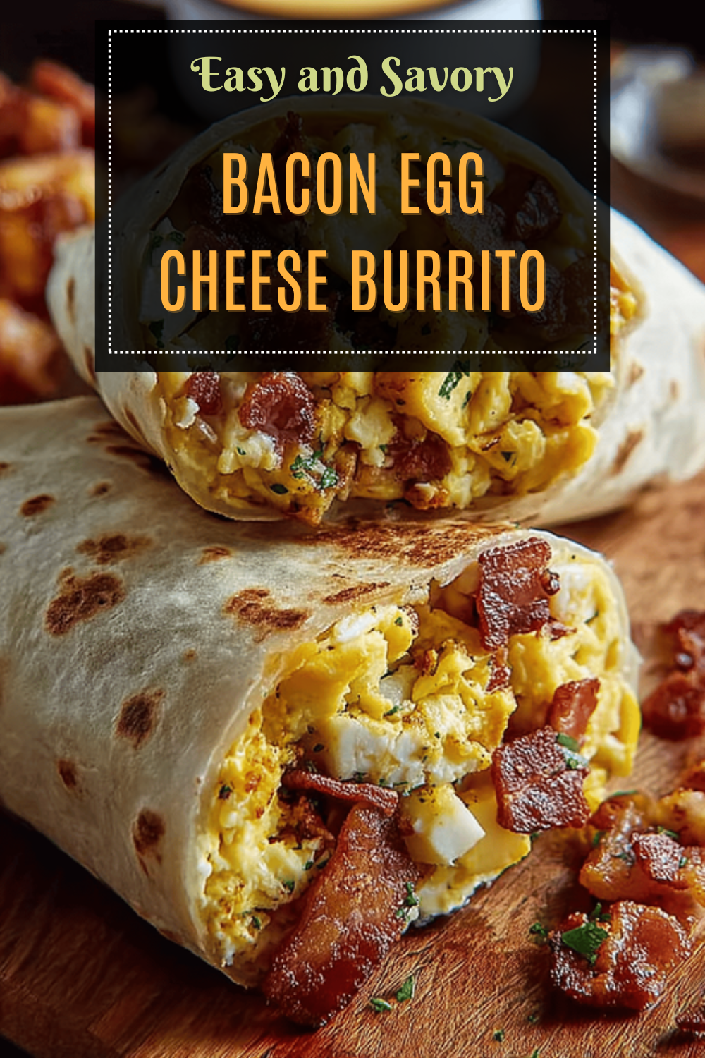 Bacon Breakfast Burrito Recipe With Savory And Easy Ingredients 7 Bacon Egg Cheese Burrito