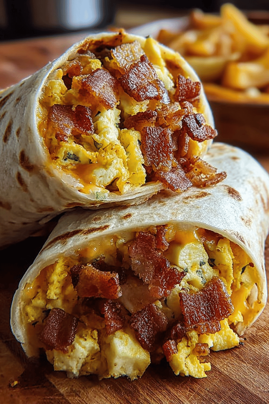 Bacon Breakfast Burrito Recipe With Savory And Easy Ingredients 6 Bacon Egg Cheese Burrito