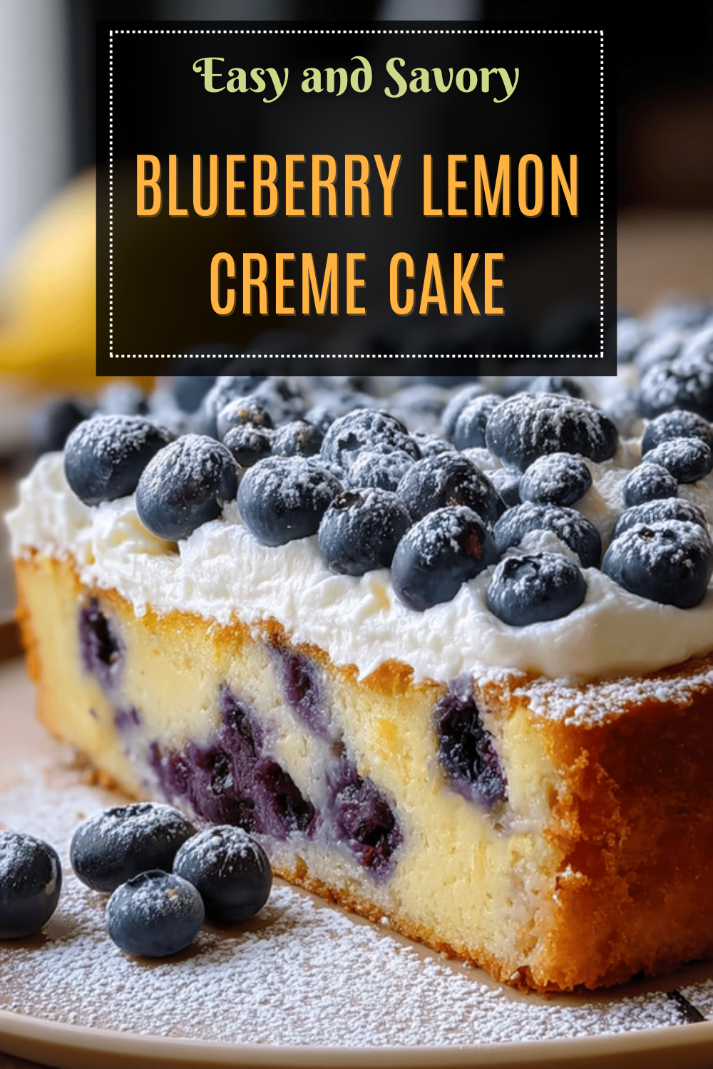Blueberry Lemon Creme Cake