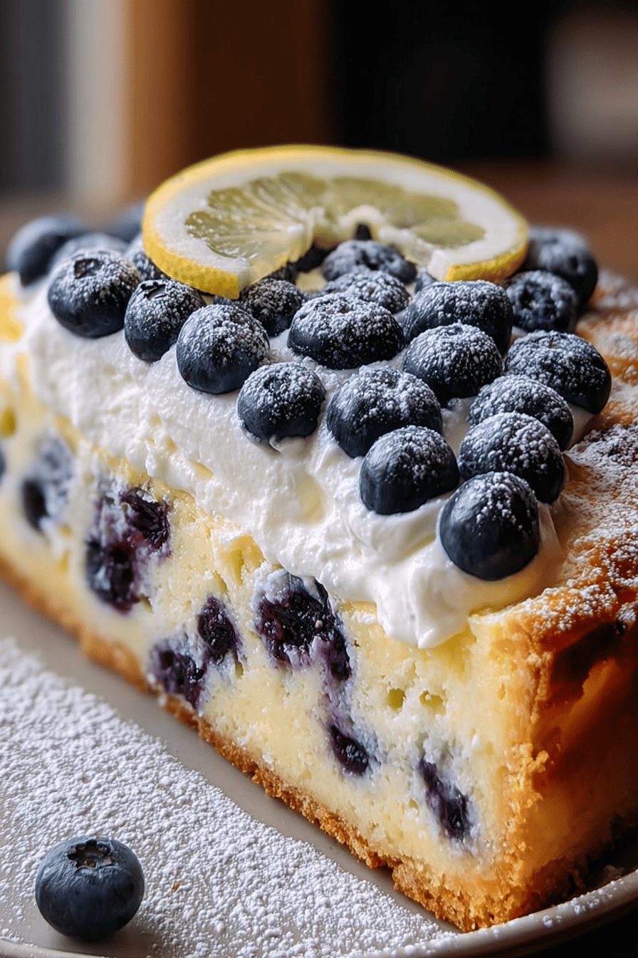 Blueberry Lemon Creme Cake