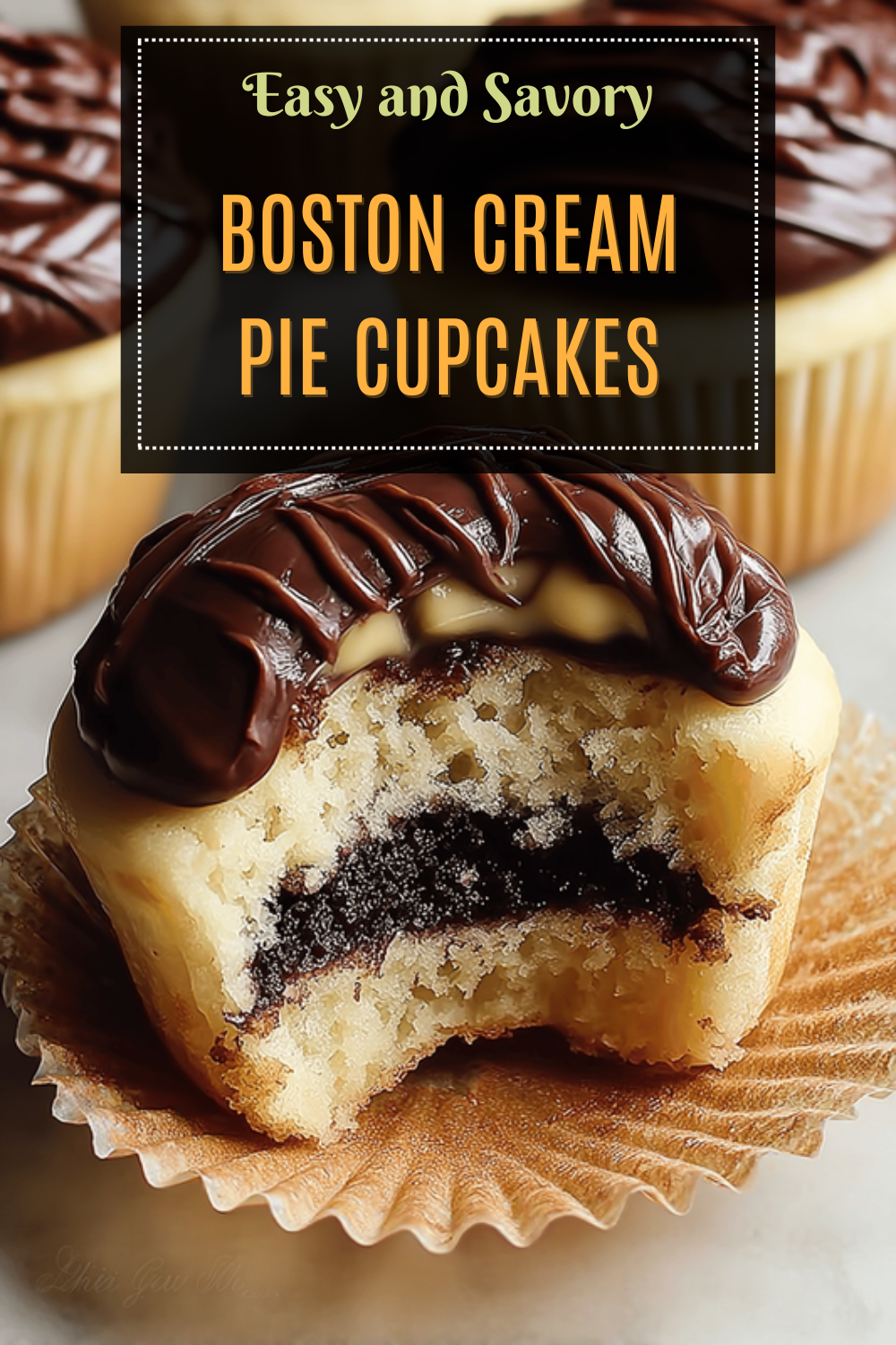 Boston Cream Pie Cupcakes