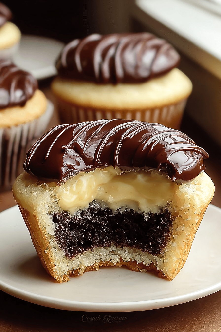 Boston Cream Pie Cupcakes
