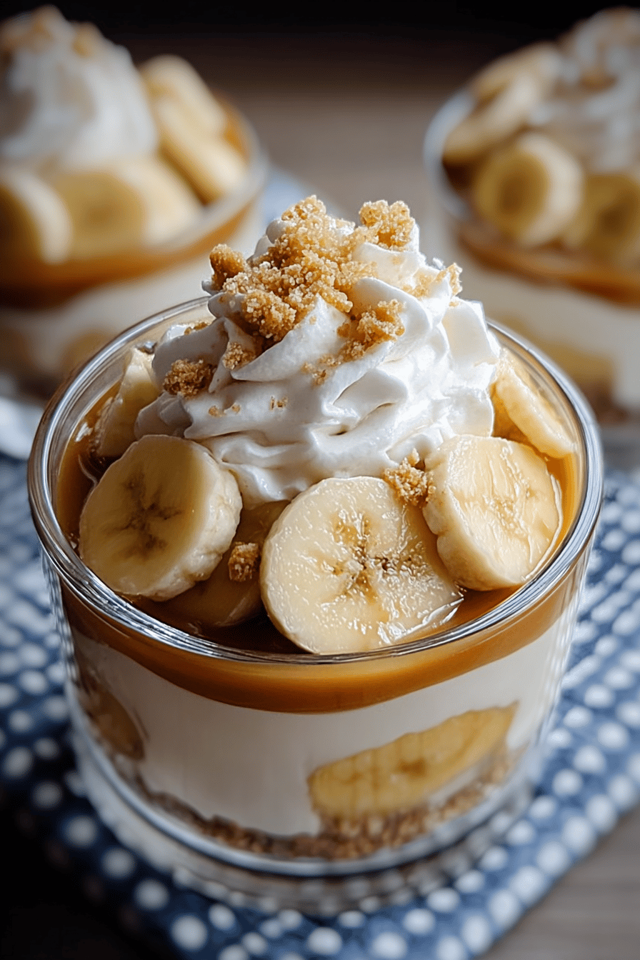 Caramel Banana Pudding Parfaits Recipe With Creamy Layers And Sweet Toppings 6 Caramel Banana Pudding Cups