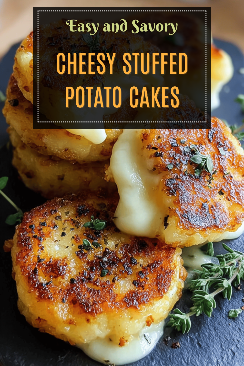 Cheesy Stuffed Potato Cakes