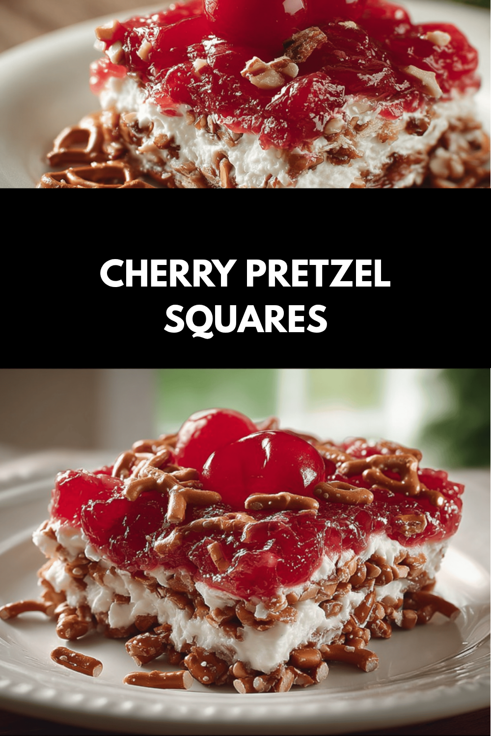 Cherry Pretzel Squares