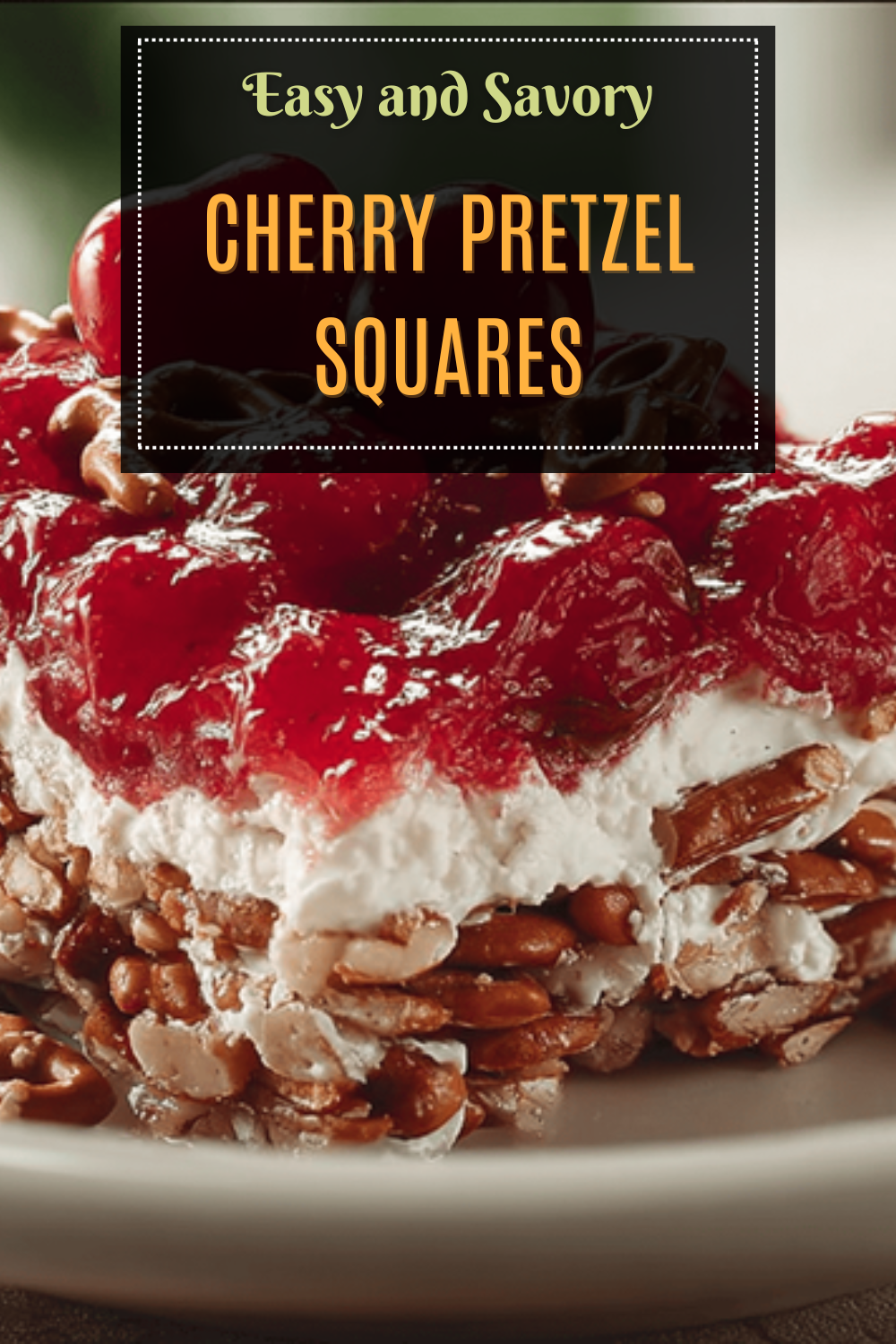 Cherry Pretzel Squares