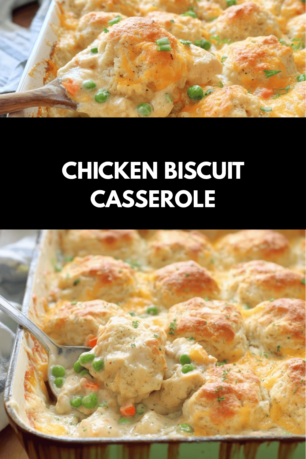 Chicken And Biscuits Casserole Recipe With Creamy Sauce And Biscuit Topping 6 Chicken Biscuit Casserole