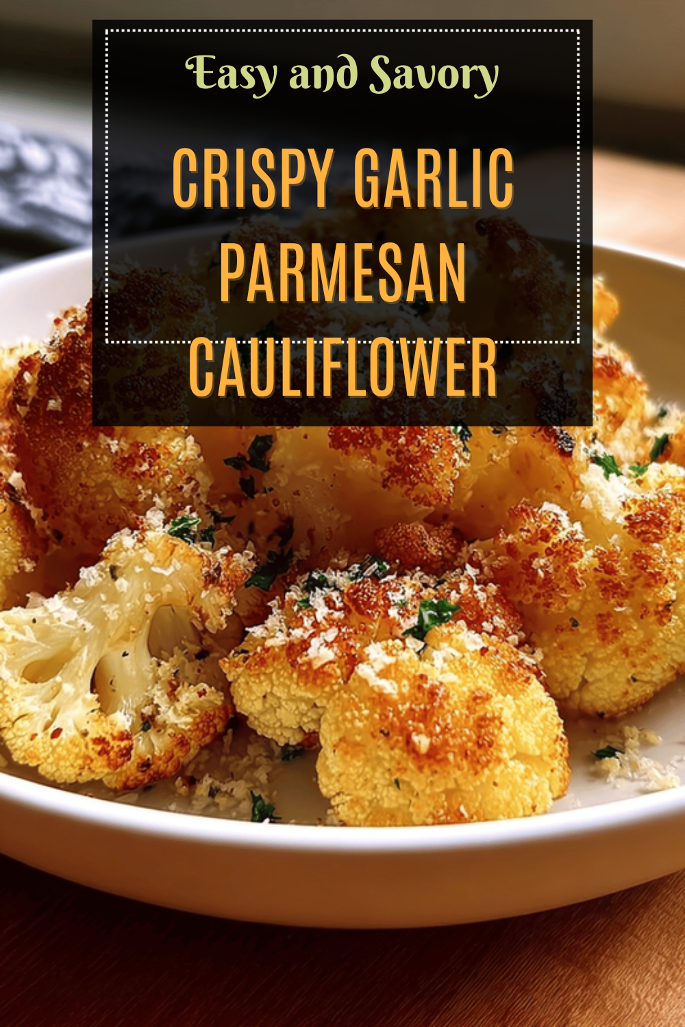 Garlic Parmesan Roasted Cauliflower Recipe With Crispy Golden Texture 7 Crispy Garlic Parmesan Cauliflower