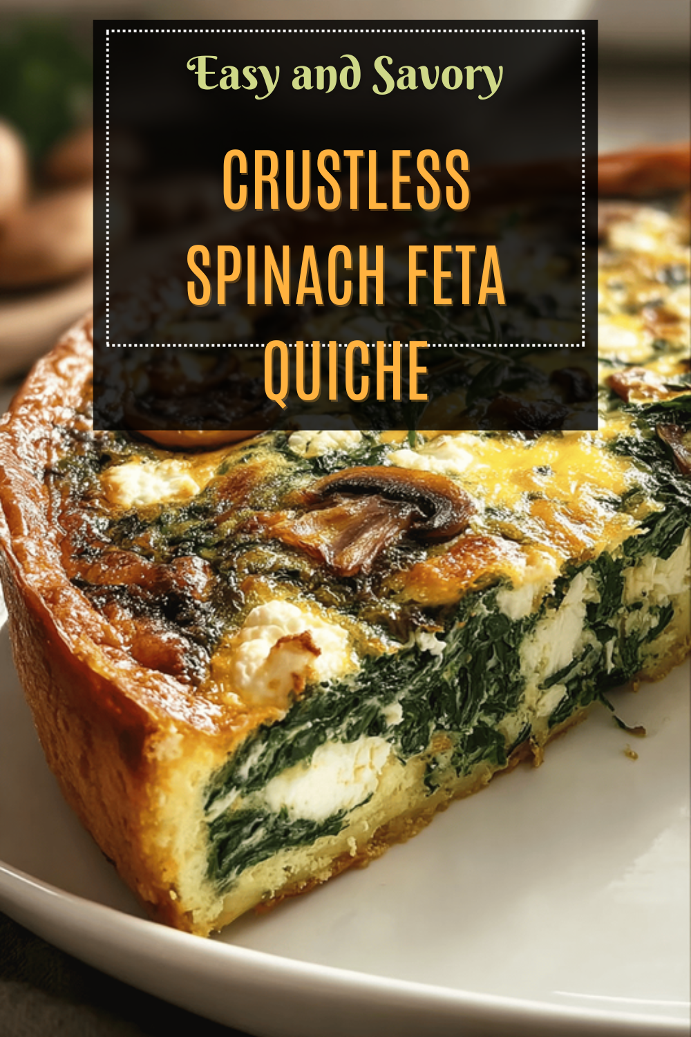 Crustless Spinach Feta Quiche Recipe For A Light Savory Bite 7 Crustless Spinach Feta Quiche