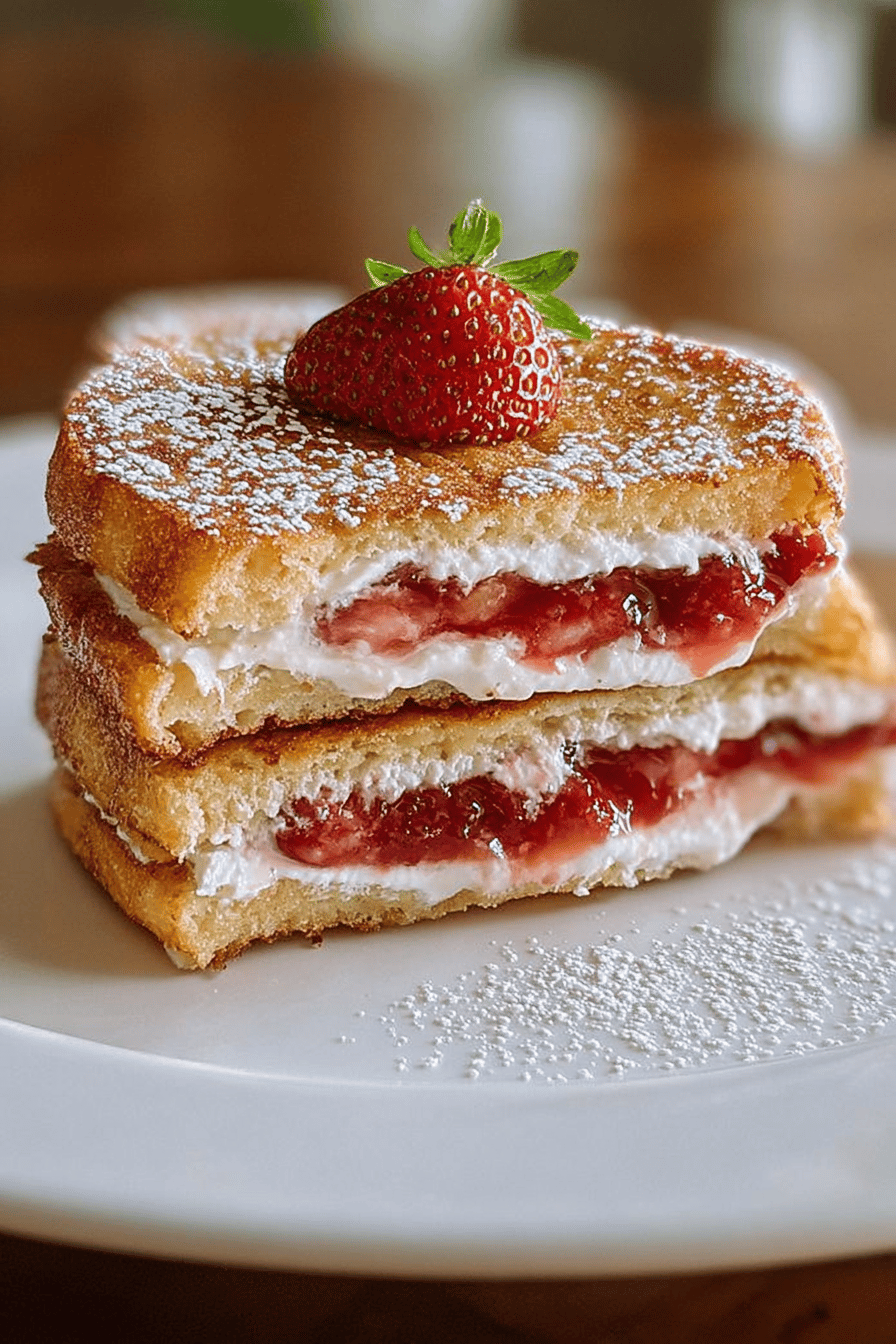 Fried Strawberry Cheesecake Sandwiches
