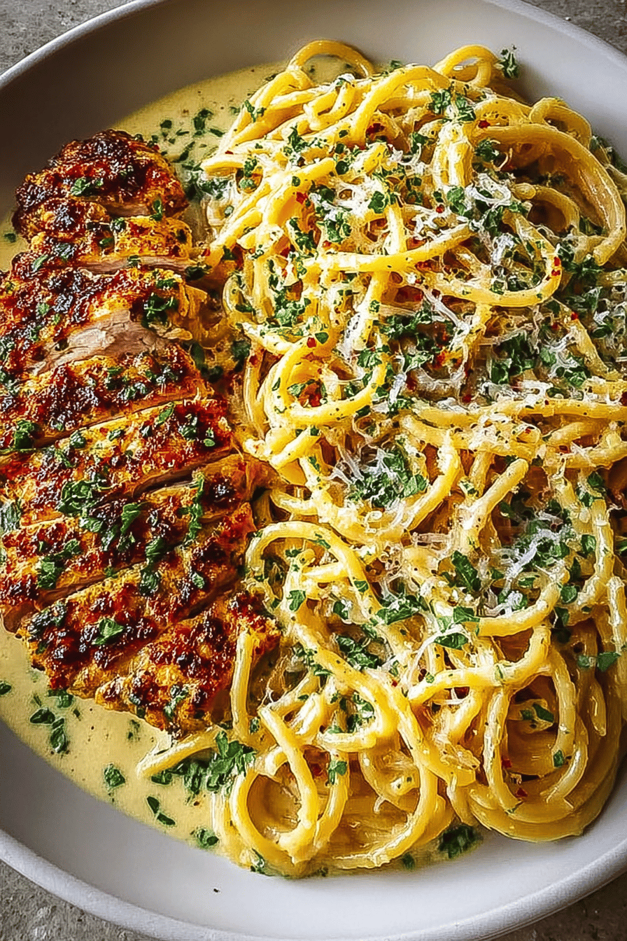 Garlic Parmesan Chicken Spaghetti In Creamy Spicy Cajun Sauce 6 Garlic Parmesan Cajun Spaghetti
