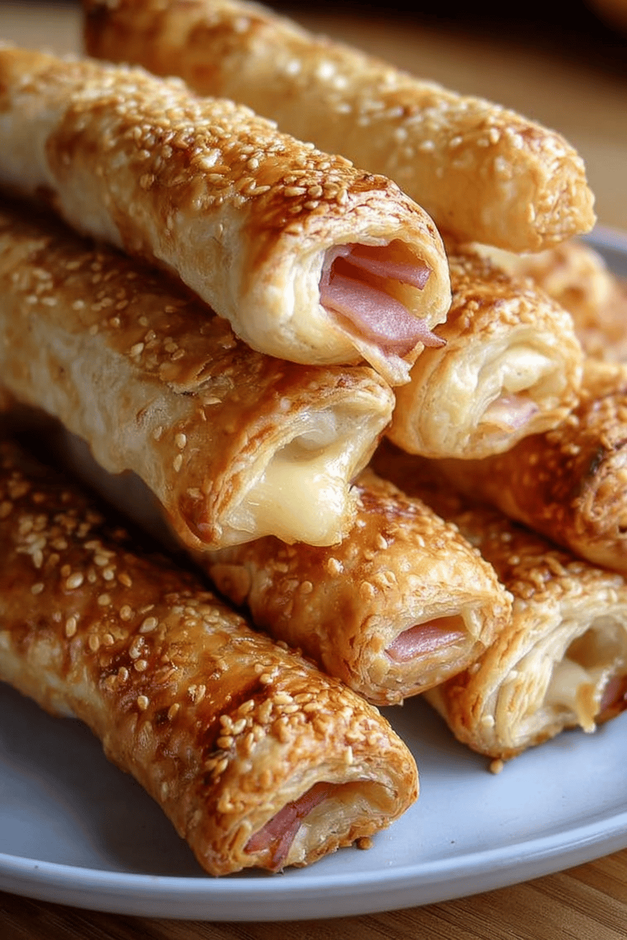 Ham And Cheese Pastry Twists Recipe For Easy Savory Snacks 6 Ham Cheese Puff Sticks