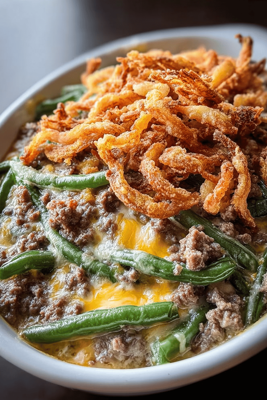 Hamburger Green Bean Casserole Recipe With Classic Comfort Flavors 6 Hamburger Green Bean Casserole