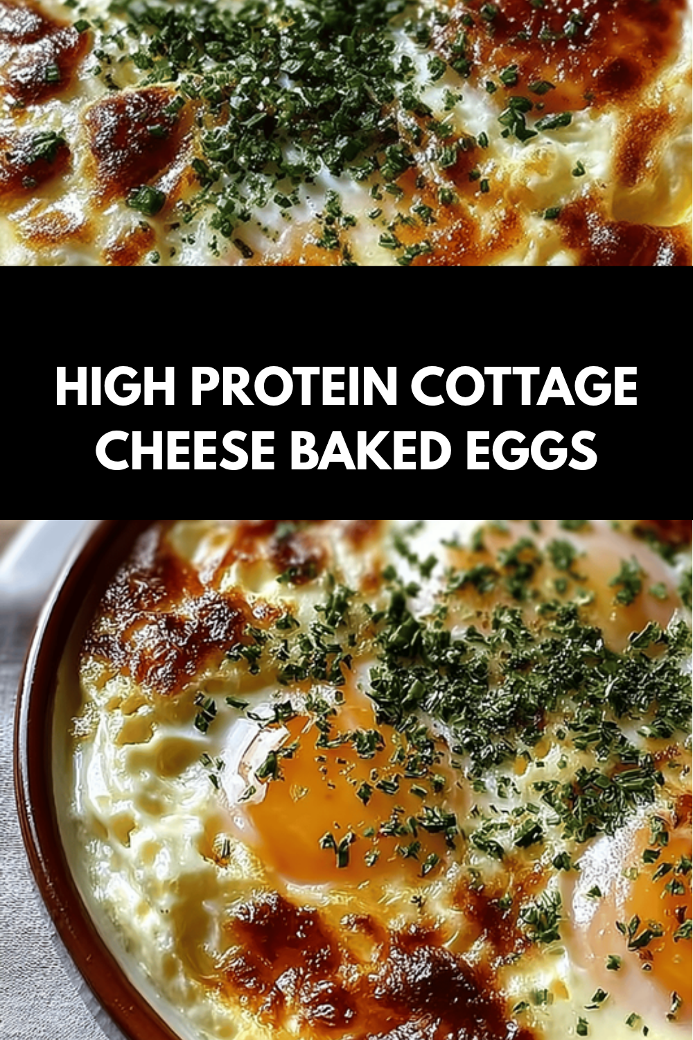 High Protein Cottage Cheese Baked Eggs