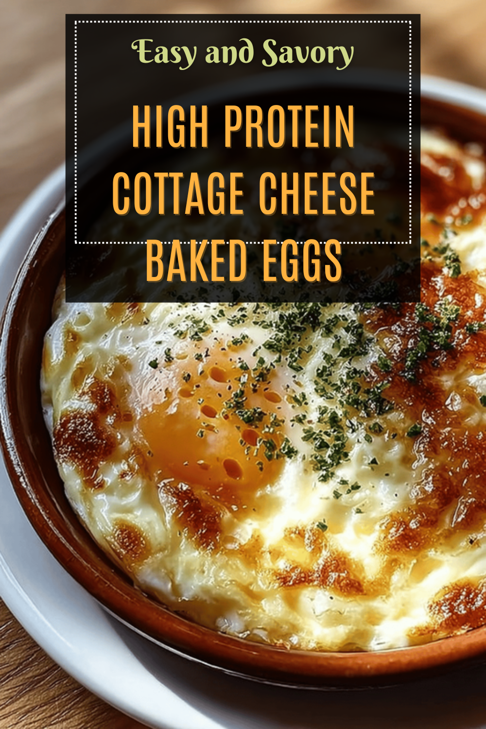 High Protein Cottage Cheese Baked Eggs