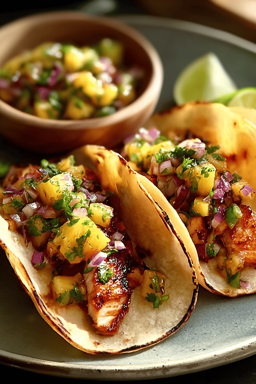 Hawaiian Huli Huli Chicken Tacos With Tangy Pineapple Sauce 6 Huli Huli Tacos