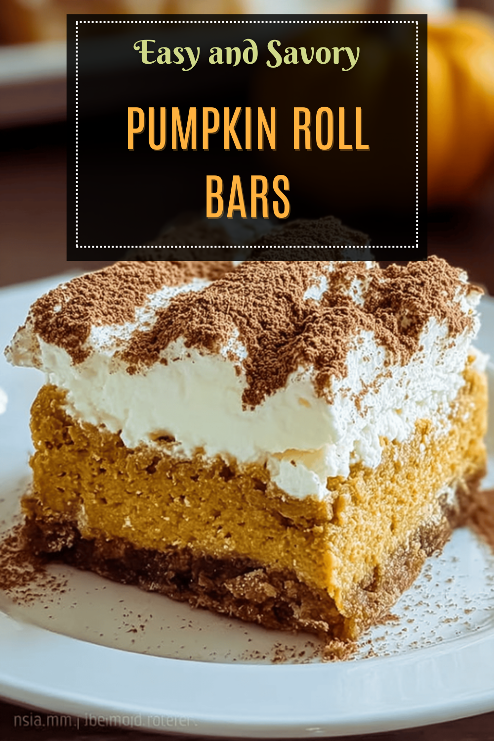 Cream Cheese Pumpkin Roll Bars Recipe With A Moist, Spiced Twist 7 Pumpkin Roll Bars