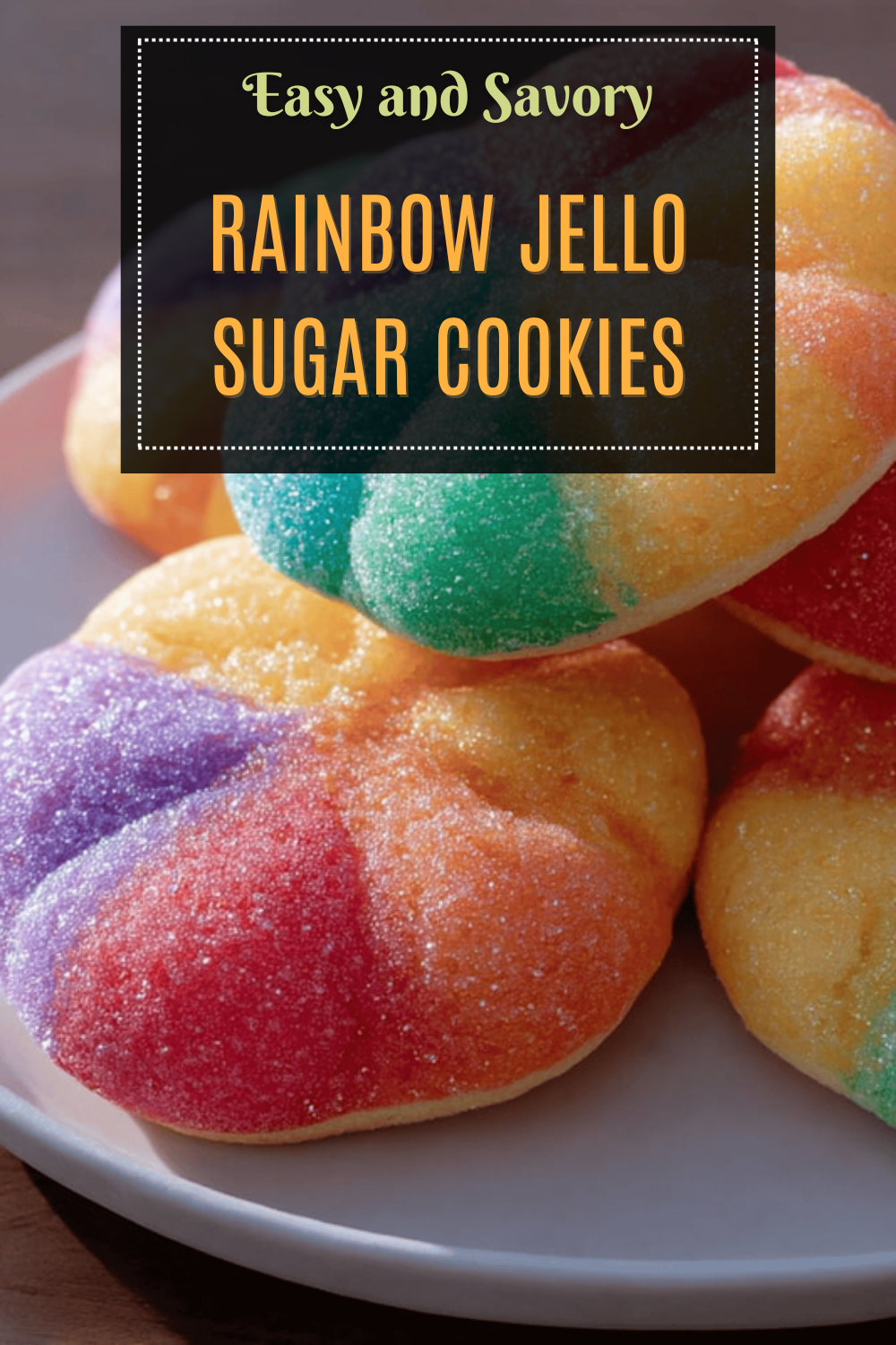 Jello Cookies Recipes With Colorful Flavors For Soft, Chewy Treats 7 Rainbow Jello Sugar Cookies